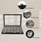 Jewelry Organizer Earring Holder Tray – 30-Grid Velvet Jewelry Storage Box with Clear Lid – Rings, Earrings, Necklaces & Bracelet Display for Women & Girls (Gray Black)